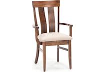 daniels amish brown standard height arm chair   