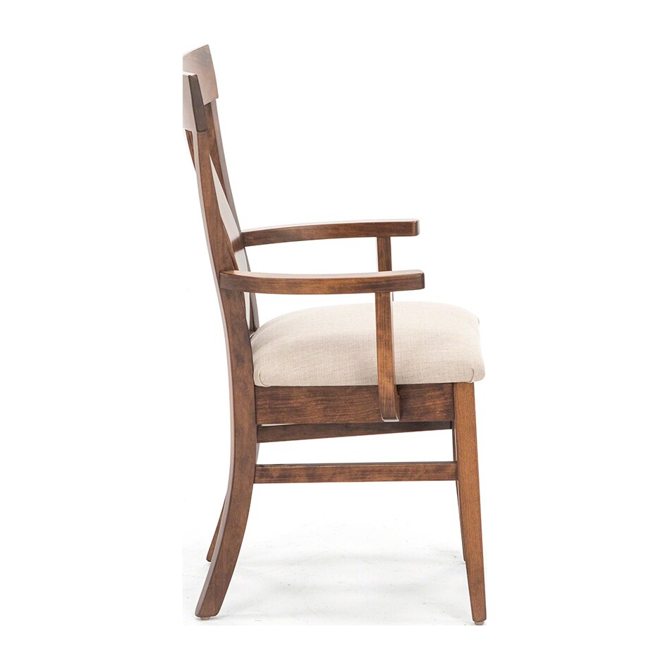 daniels amish brown standard height arm chair   