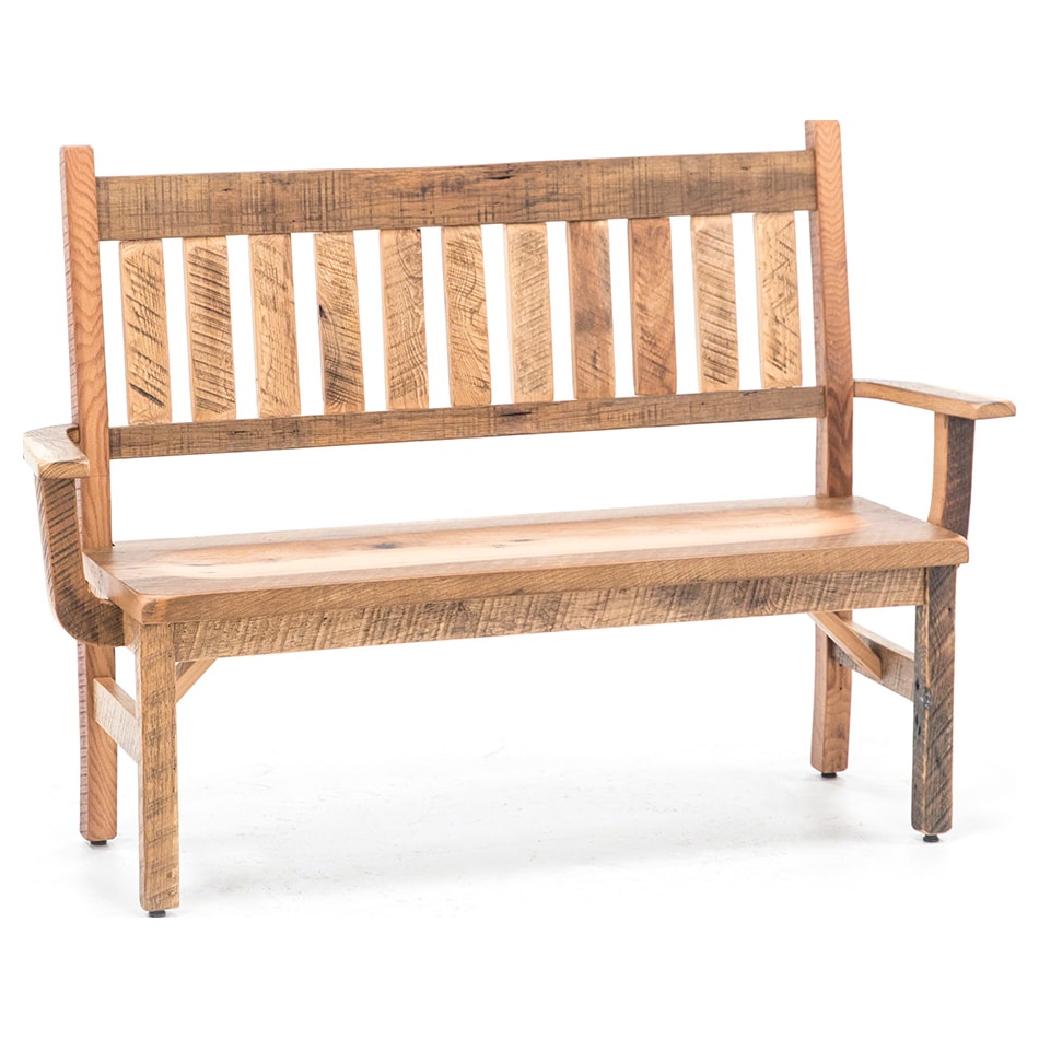 daniels amish brown standard height bench   