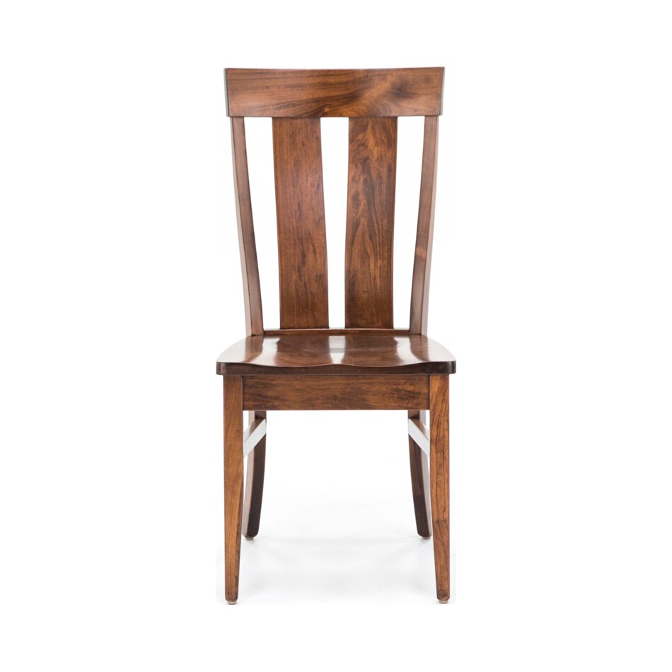 daniels amish brown standard height side chair   