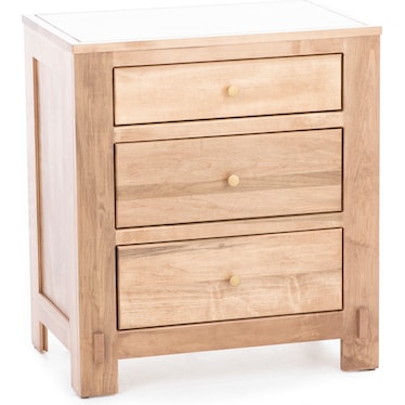 Vail 3 Drawer Nightstand In Smokey Taupe