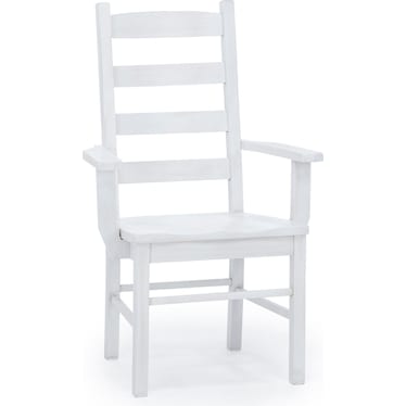 Daniels' Amish Ladderback Arm Chair White