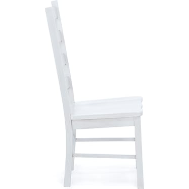 Daniels' Amish Ladderback Side White Chair