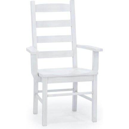 Daniels' Amish Ladderback Arm Chair White