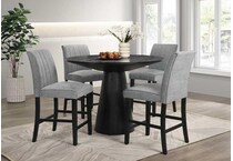 direct designs black inch counter height round oval pk  