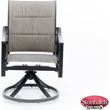 Padded Sling Swivel Dining Chair