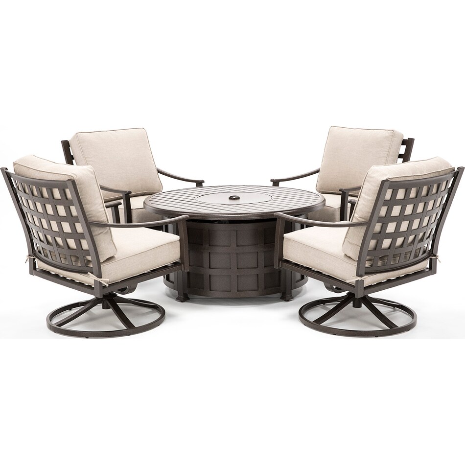 direct designs brown firepit pkg  