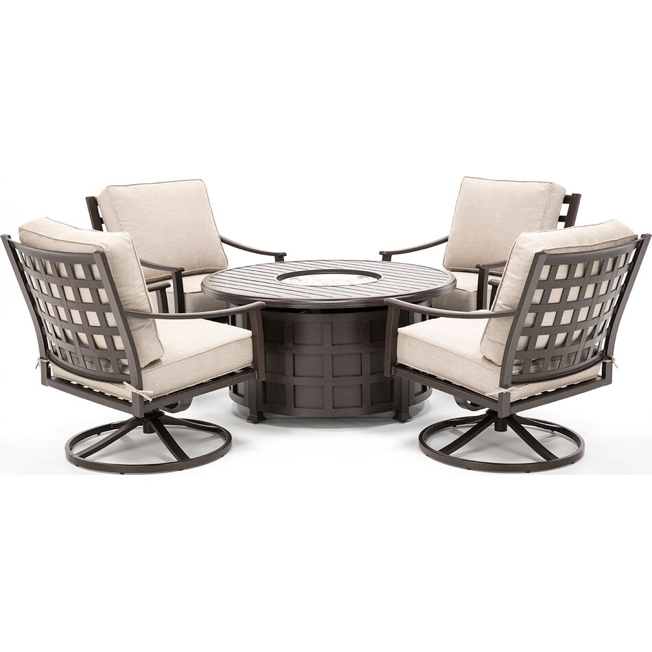 direct designs brown firepit pkg  