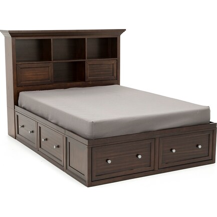 Direct Designs® Spencer Queen Cherry Bookcase Storage Bed