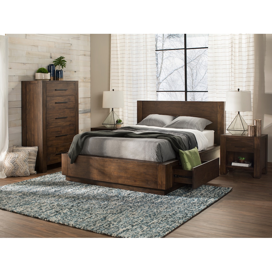 direct designs brown queen bed package lifestyle image qp  