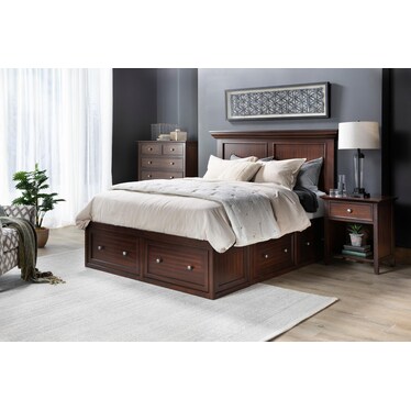 Direct Designs® Spencer Cherry Queen Storage Bed