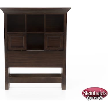Twin Bookcase Headboard with 2 Slide Doors