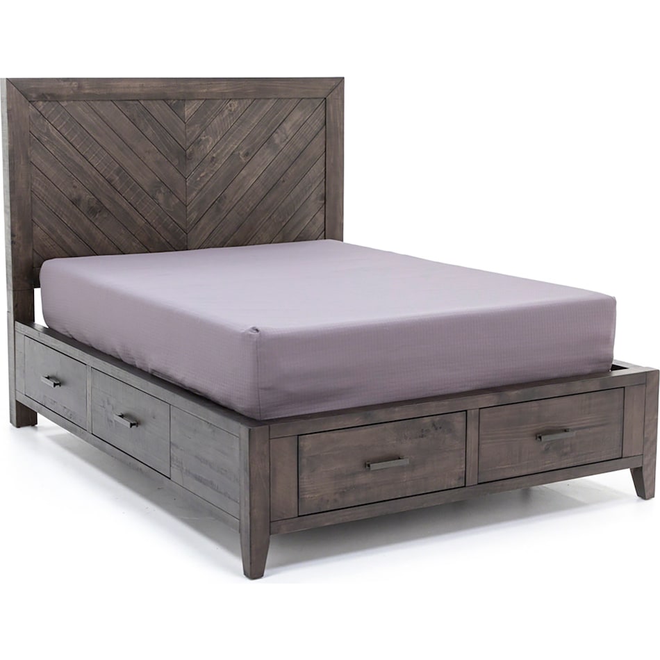 direct designs dark grey finish king bed package ks  