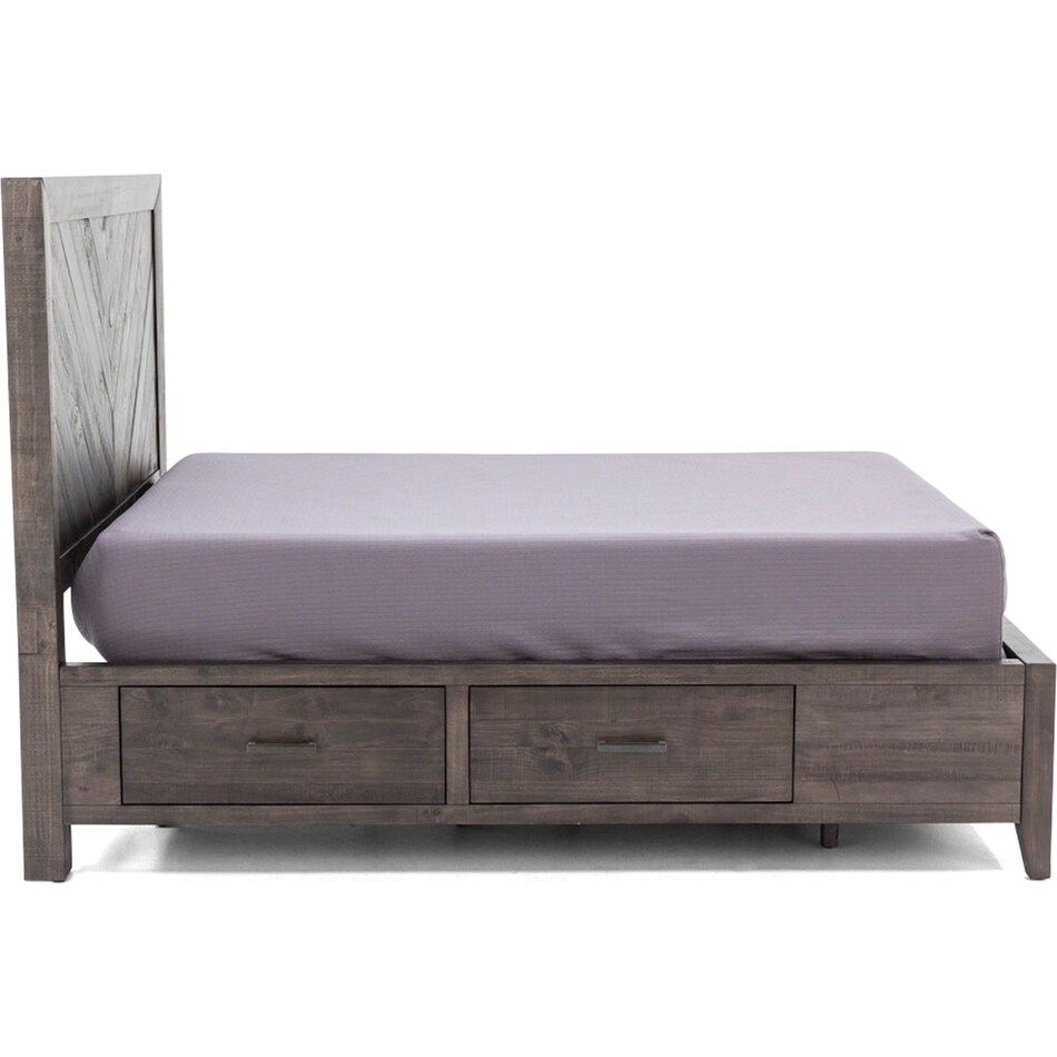 direct designs dark grey finish king bed package ks  