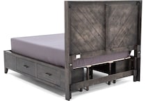 direct designs dark grey finish king bed package ks  