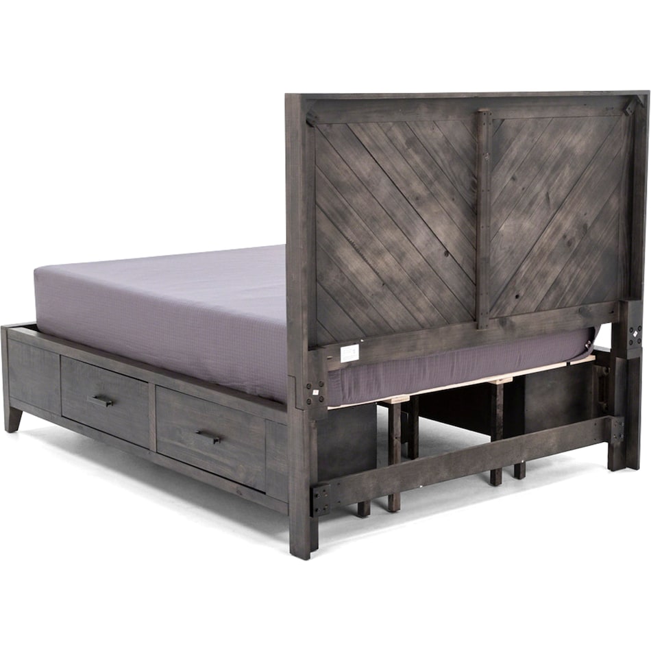 direct designs dark grey finish king bed package ks  