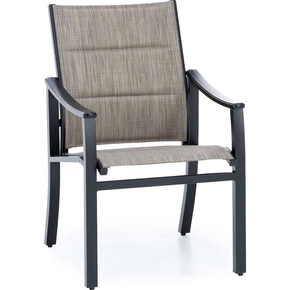 direct designs kiln matte black standard height arm chair pkg  