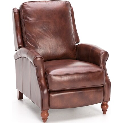 Direct Designs® Barstow Leather Push Back High Leg Recliner