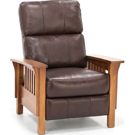 Direct Designs® Colton Leather Push Back High Leg Recliner