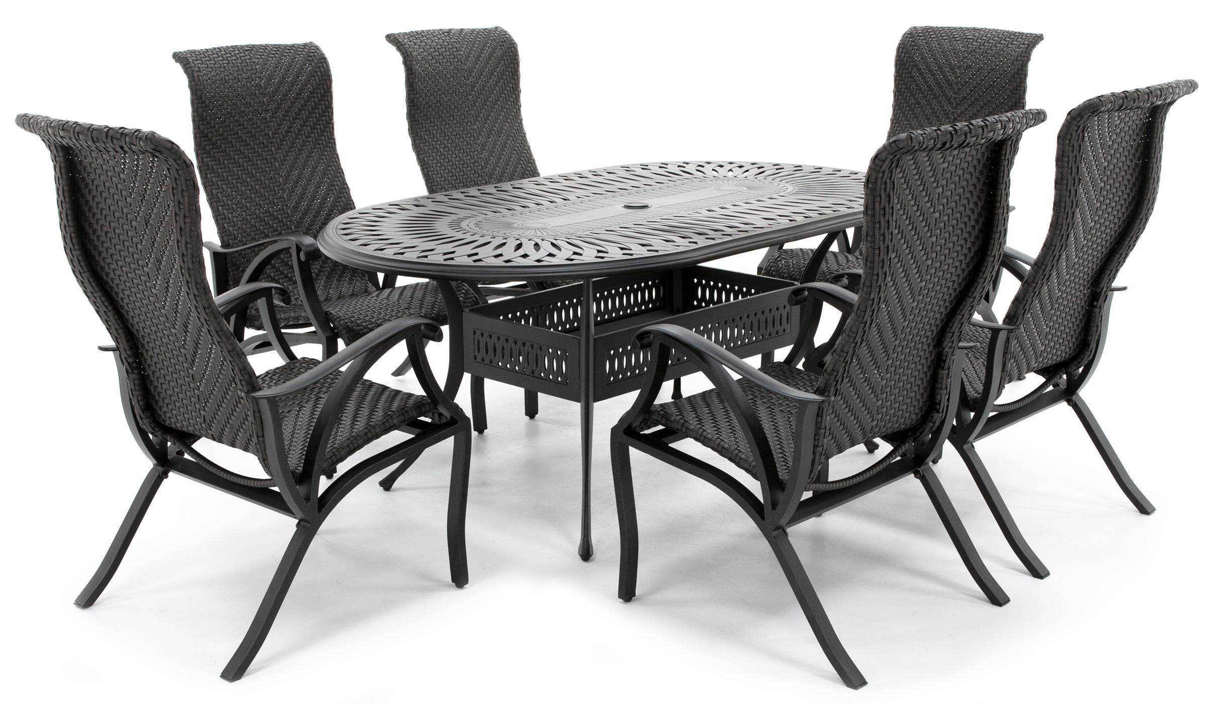 san tropez 7 piece patio dining set