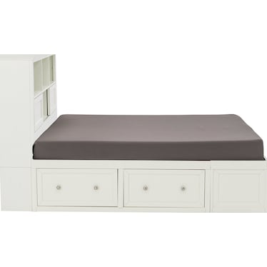 Direct Designs® Spencer White King Bookcase Storage Bed