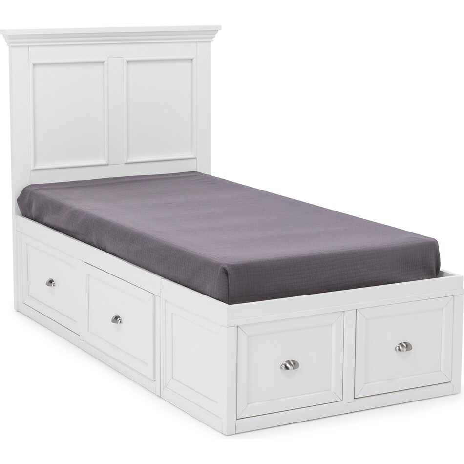 direct designs white twin bed package ts  