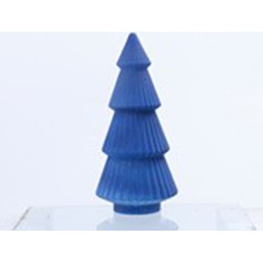 Small Matte Cobalt Mercury Glass Christmas Tree 7"W x 14.5"H