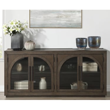 Short Blue Art Glass Vase 6"W x 7"H