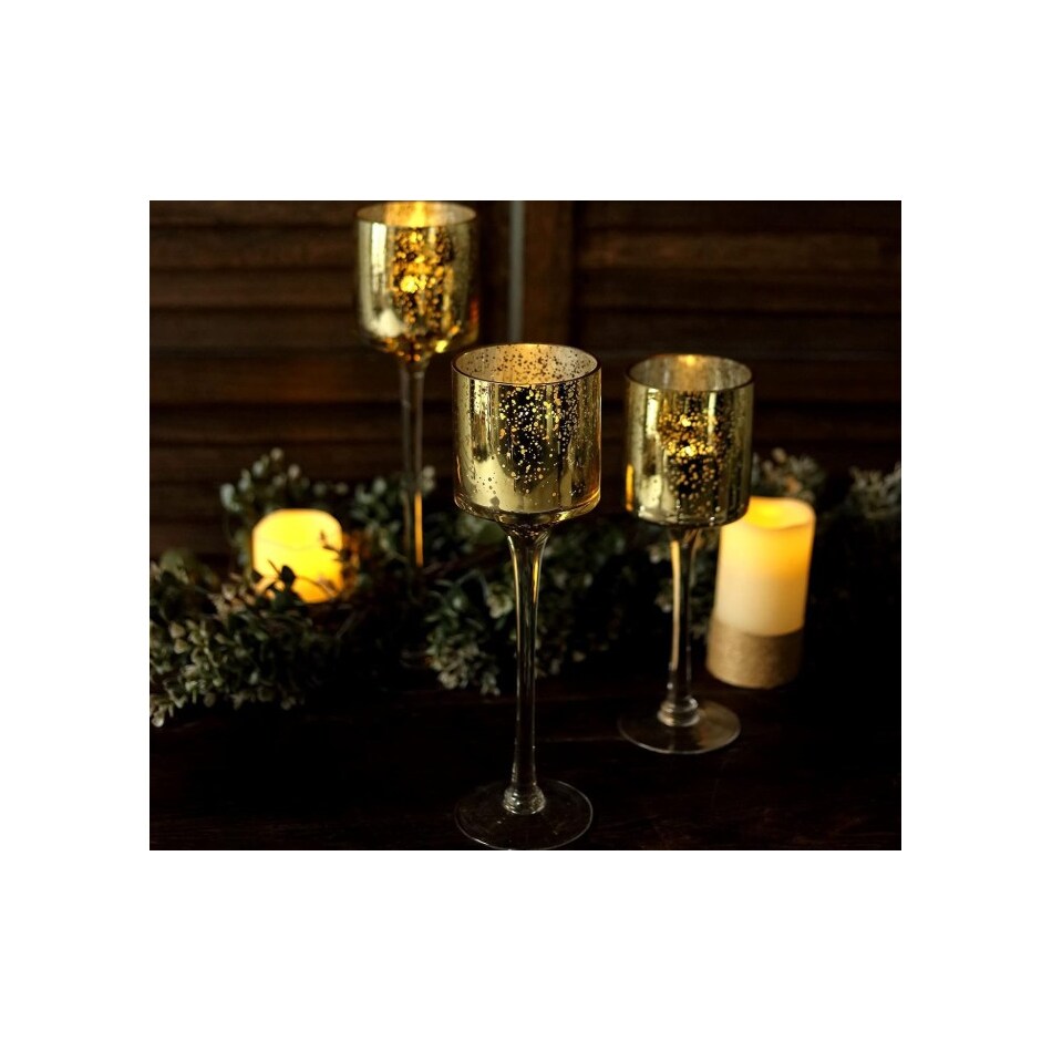 dmst gold candleholder candle   