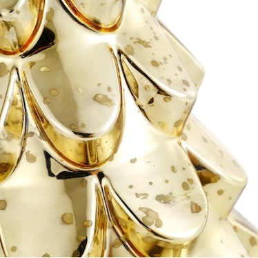 Small Gold Mercury Glass Xmas Tree 6.7"W X 10.6"H