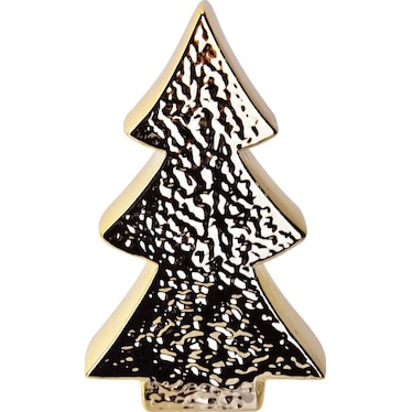 Large Gold Mercury Glass Xmas Tree 7.5"W X 12"H