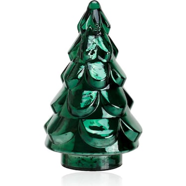 Small Green Mercury Glass Christmas Tree 6.7"W X 10.6"H
