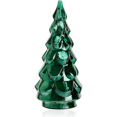 Medium Green Mercury Glass Christmas Tree 6.7"W X 14"H