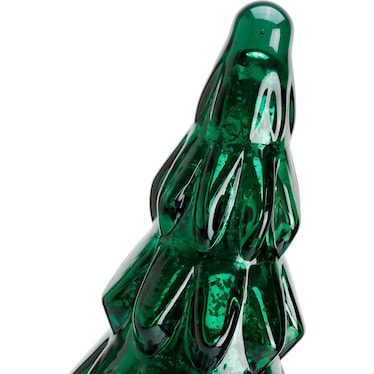 Medium Green Mercury Glass Christmas Tree 6.7"W X 14"H