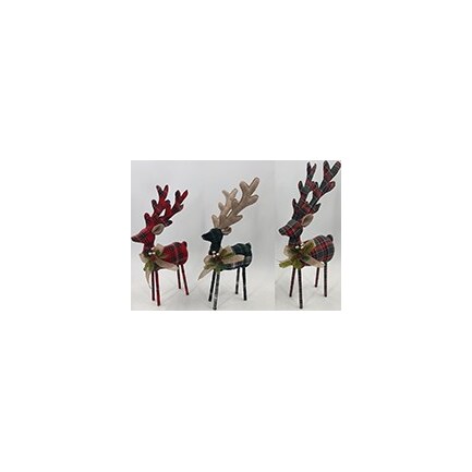 Assorted Multi-Colored Reindeer Each 8"W x 18"H