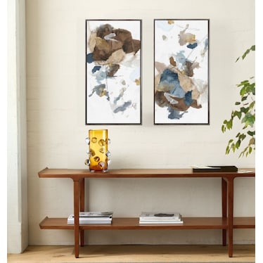 Amber Embellished Glass Vase 6"W x 11"H