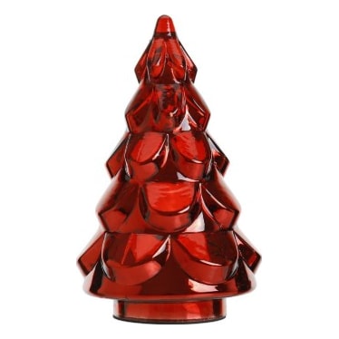 Small Red Mercury Glass Xmas Tree 6.7"W X 10.6"H