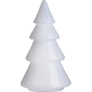 Large White Glass Xmas Tree 9"W X 16"H
