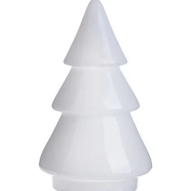 Small White Glass Xmas Tree 7"W X 12"H
