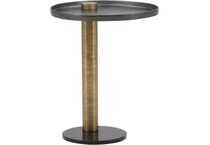 dove black and gold chairside table yara  