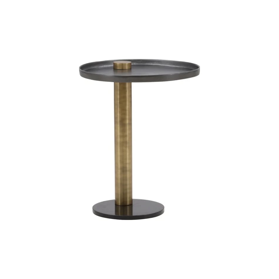 dove black and gold chairside table yara  
