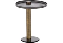 dove black and gold chairside table yara  