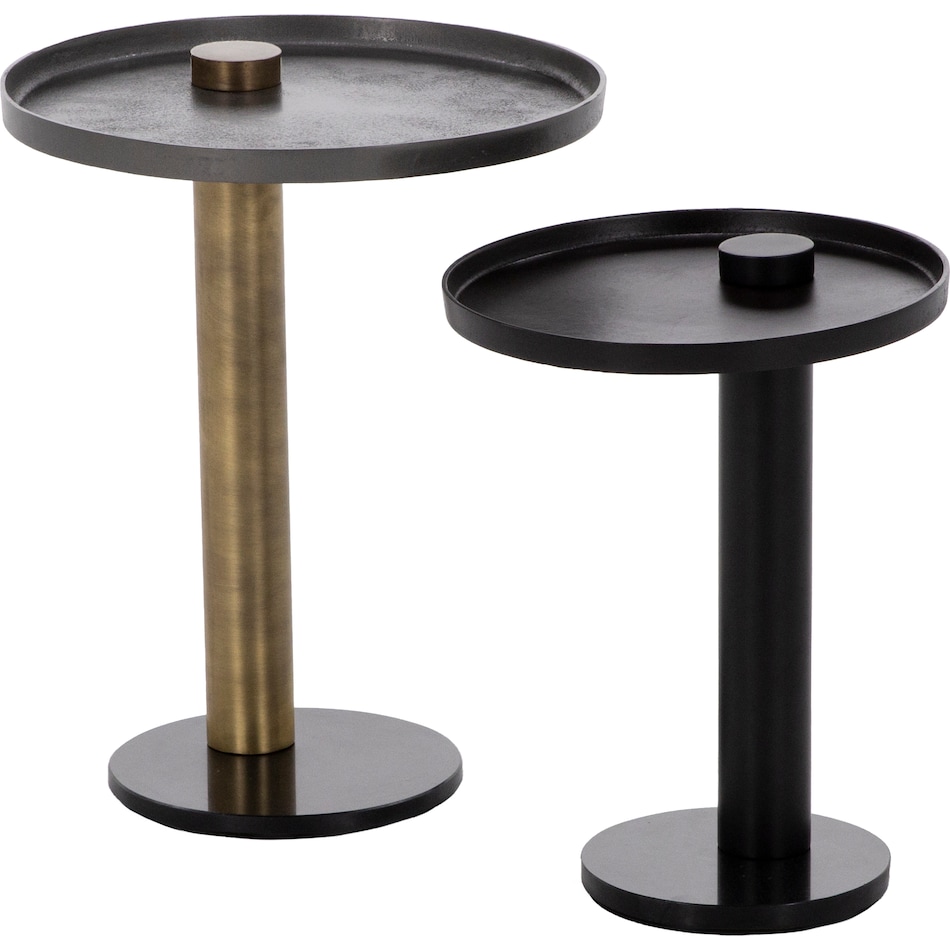 dove black and gold chairside table yara  