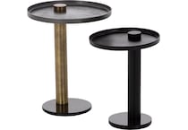dove black chairside table yara  