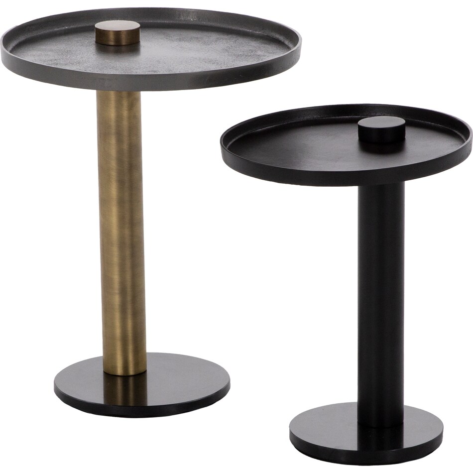dove black chairside table yara  