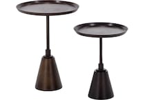 dove bronze chairside table snb  