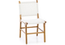 dove natural white   cotton rope inch standard seat height side chair   