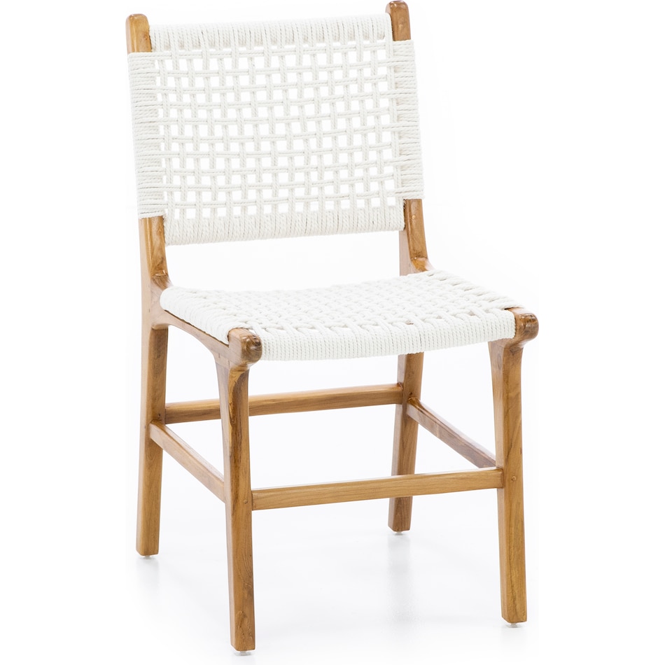 dove natural white   cotton rope inch standard seat height side chair   
