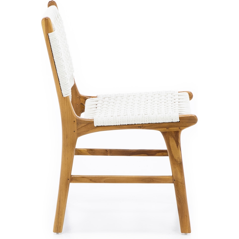 dove natural white   cotton rope inch standard seat height side chair   