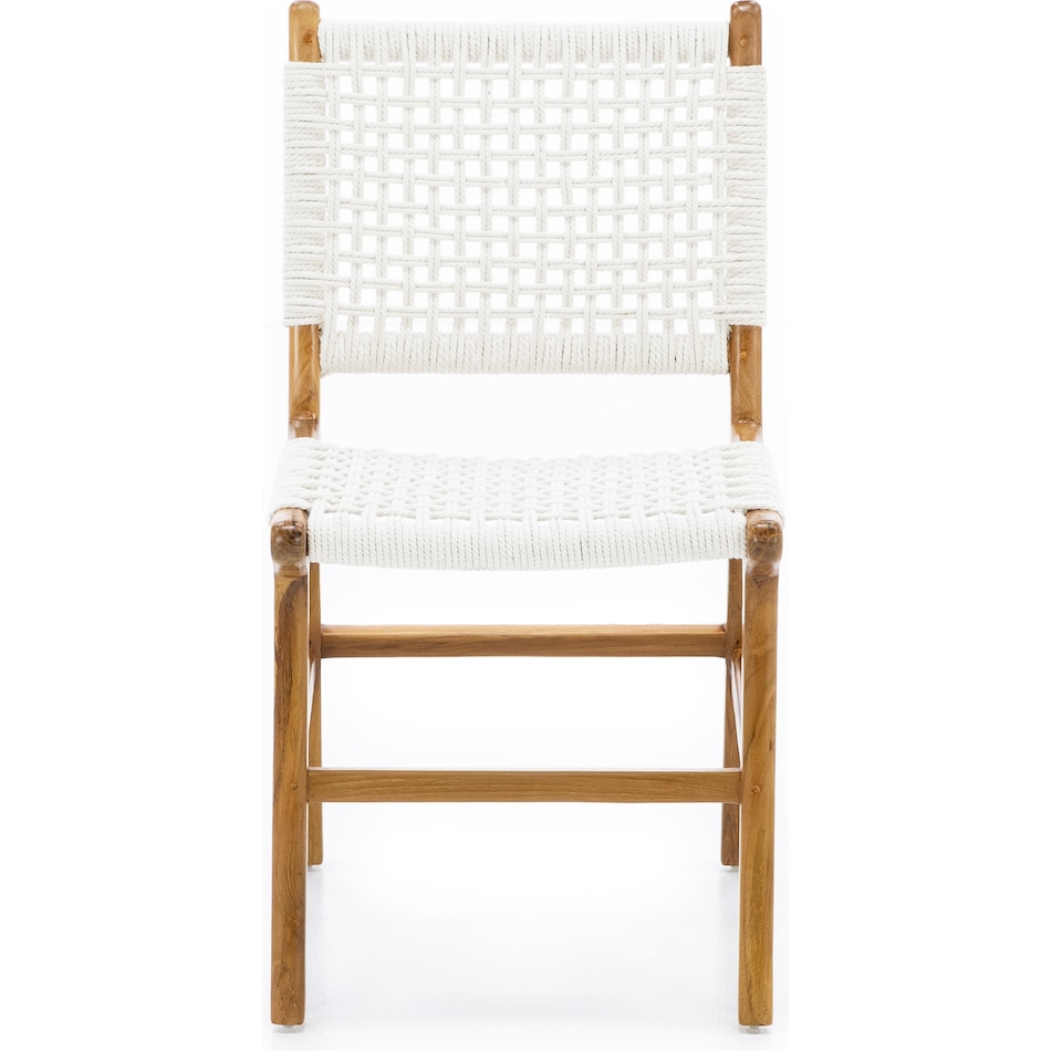 dove natural white   cotton rope inch standard seat height side chair   